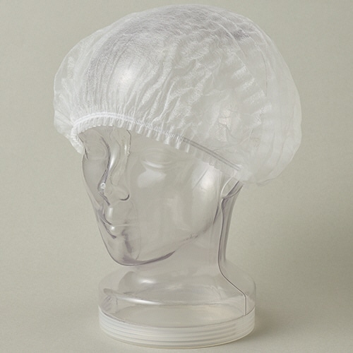 不織布ヘアキャップ ホワイト 100枚/パック(ご注文単位1パック)【直送品】