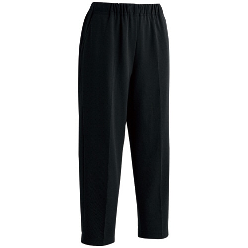 ケアファッション おしりスルッとカチオンライトパンツ 婦人用 ブラック L 股下60cm 89880-22 1着（ご注文単位1着）【直送品】