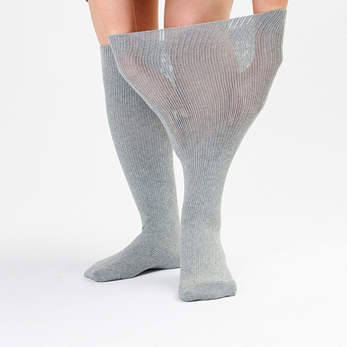 徳武産業 あゆみが作った靴下のびのびIIロング フリーサイズ グレー 4306-GR 1足(ご注文単位1足)【直送品】