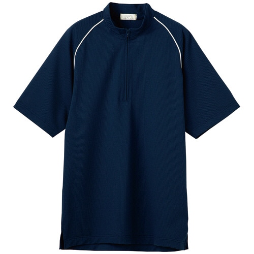 トンボ 入浴介助用シャツ エアトールプレミアム ネイビー Mサイズ CR221-88-M 1着（ご注文単位1着）【直送品】