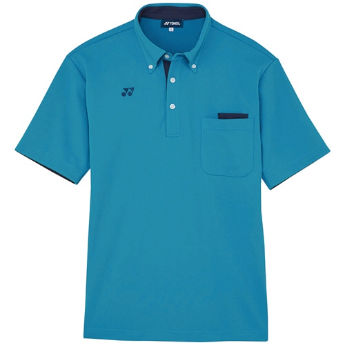 トンボ ヨネックス×キラク ニットシャツ(男女兼用) ブリーズライト ティールブルー Lサイズ CY204-74-L 1着(ご注文単位1着)【直送品】