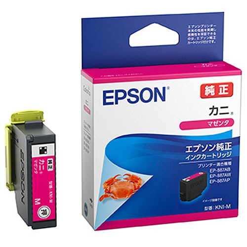 エプソン インクカートリッジ カニ マゼンタ KNI-M 1個（ご注文単位1個）【直送品】