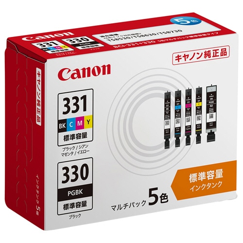キヤノン インクタンク BCI-331+330/5MP 5色マルチパック 5334C002 (5個:各色1個)/パック（ご注文単位1パック）【直送品】