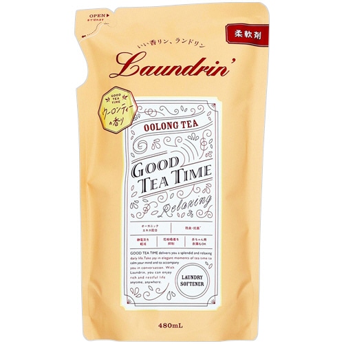 ネイチャーラボ ランドリン 柔軟剤 ウーロンティーの香り 詰替 480mL 1個（ご注文単位1個）【直送品】