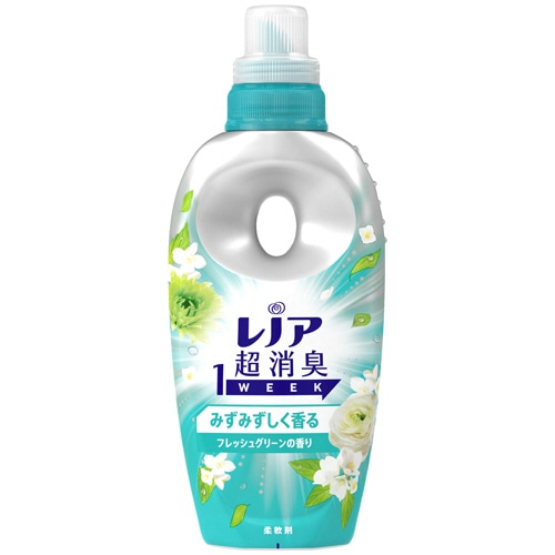 P&G レノア 超消臭1week みずみずしく香るフレッシュグリーンの香り 本体 490mL 1本（ご注文単位1本）【直送品】
