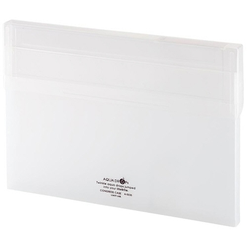 リヒトラブ AQUA DROPs コングレスケース A4ヨコ 150枚収容 乳白 A-5035-1 1個/冊（ご注文単位1冊）【直送品】
