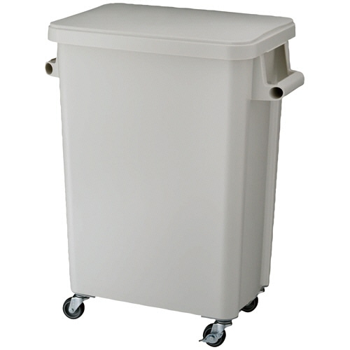 リス 厨房用キャスターペール 排水栓付 70L グレー DS-260-670-6 1台（ご注文単位1台）【直送品】