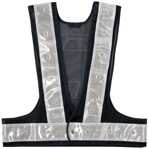 トーグ安全工業 LEDリフレクターベスト70 高視認タイプ 紺メッシュ/白反射 赤LED FSD-70BWR 1着（ご注文単位1着）【直送品】