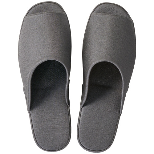 ハピラ 生地調ビニールコンフォートスリッパ ラスター チャコール TFB008-CH 1足（ご注文単位1足）【直送品】