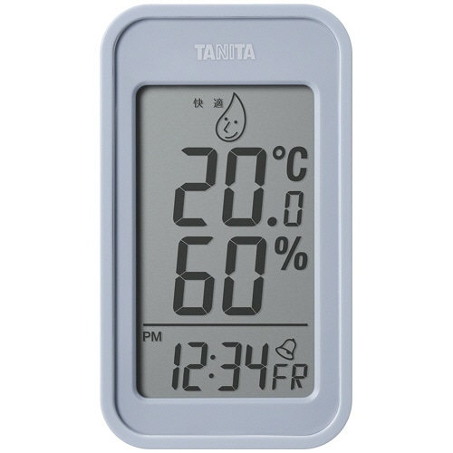 タニタ デジタル温湿度計 ブルーグレー TT-589-BL 1個（ご注文単位1個）【直送品】