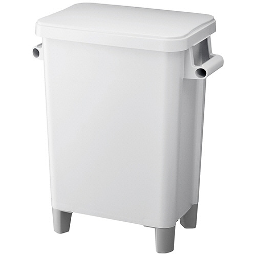リス 抗菌ペール 角型 脚付き 45L 本体+フタ ライトグレー GGYC735 1セット/台（ご注文単位1台）【直送品】