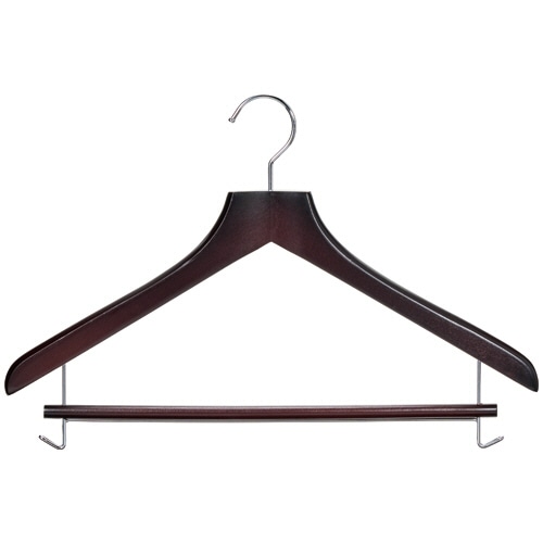 ニーズ 木製ハンガー 木と生活 スライド ダークブラウン 43cm H-5430B 1本（ご注文単位1本）【直送品】