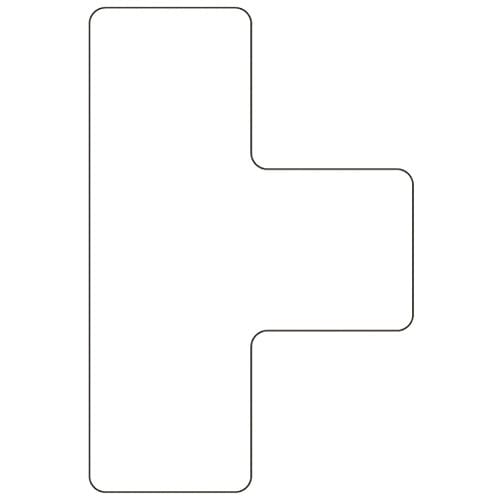 ヒサゴ フロアシール 区画表示用 T型 白 SR055 1パック(4シート)/枚(ご注文単位1枚)【直送品】