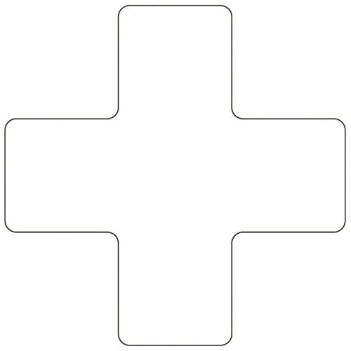 ヒサゴ フロアシール 区画表示用 十字型 白 SR057 1パック(4シート)/枚(ご注文単位1枚)【直送品】