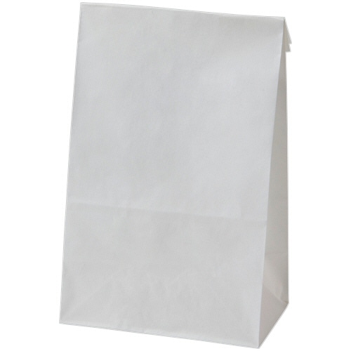 シモジマ HEIKO NF(ノンフッ素)耐油角底袋 No.4 白無地 #004180330 1パック(100枚)/パック（ご注文単位1パック）【直送品】