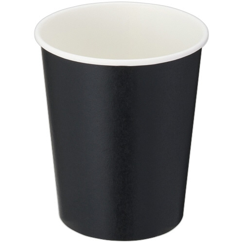 TANOSEE 紙コップ ブラック 205mL(7オンス) 1パック(80個)/パック（ご注文単位1パック）【直送品】