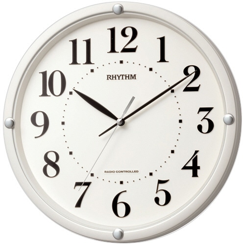 リズム 電波掛時計フィットウェーブ568 白 8MY568SR03 1台（ご注文単位1台）【直送品】