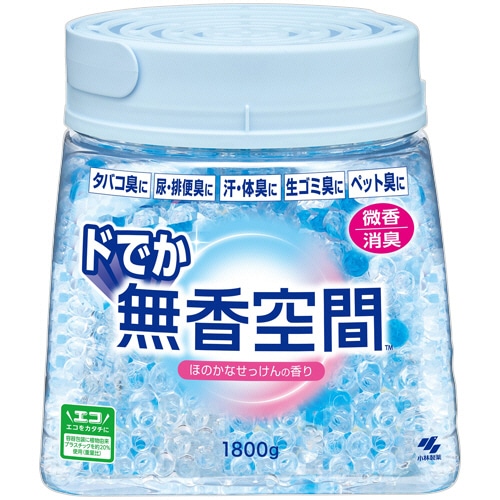 小林製薬 ドでか無香空間 ほのかなせっけんの香り 本体 1800g 1個(ご注文単位1個)【直送品】