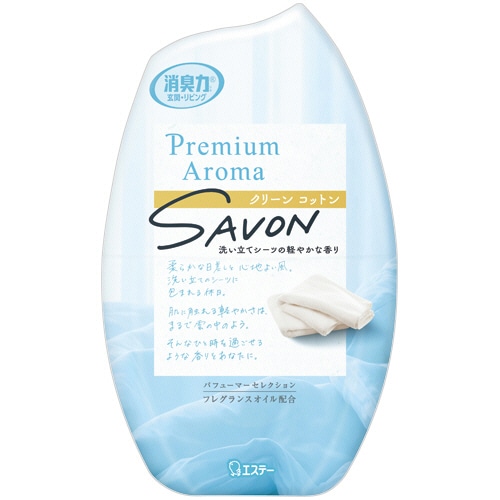 エステー お部屋の消臭力 Premium Aroma SAVON クリーンコットン 400mL 1個(ご注文単位1個)【直送品】