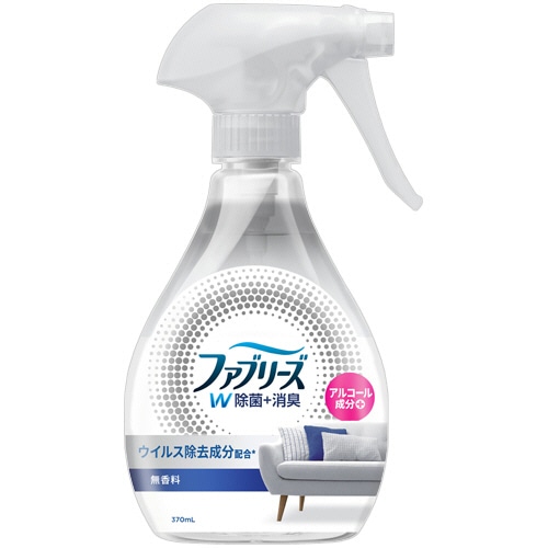 P&G ファブリーズ ダブル除菌 アルコール成分入り 無香料 本体 370mL 1本（ご注文単位1本）【直送品】