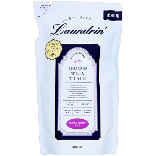 ネイチャーラボ ランドリン 柔軟剤 アールグレイティーの香り 詰替 480mL 1個（ご注文単位1個）【直送品】