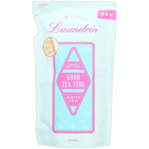ネイチャーラボ ランドリン 柔軟剤 ホワイトティーの香り 詰替 480mL 1個（ご注文単位1個）【直送品】