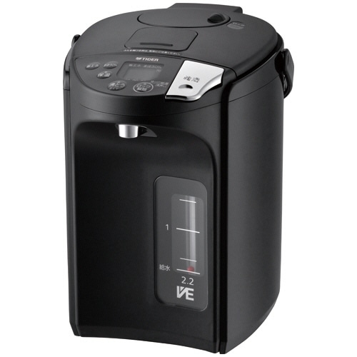 タイガー魔法瓶 蒸気レスVE電気まほうびん とく子さん 2.2L アーバンブラック PIS-G220KE 1台(ご注文単位1台)【直送品】