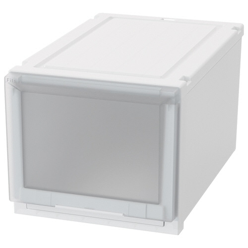 天馬 Fits フィッツケース アドバンス 55-35L ホワイトクリア 1個（ご注文単位1個）【直送品】