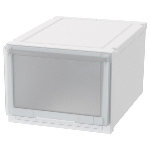 天馬 Fits フィッツケース アドバンス 55-40L ホワイトクリア 1個（ご注文単位1個）【直送品】