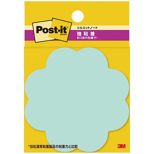 3M ポスト・イット 強粘着シルエットノート 69×69mm フラワー SSS-FLU 1パック(3冊)/パック(ご注文単位1パック)【直送品】
