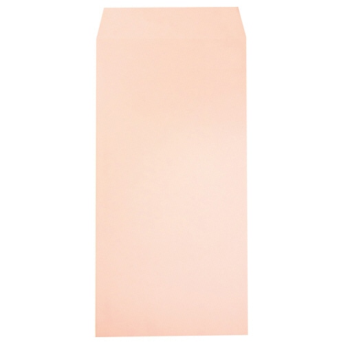 ハート 透けないカラー封筒 長3 テープなし 80g/m2 〒枠なし サイド貼 パステルピンク XEP299 1パック(100枚)/パック（ご注文単位1パック）【直送品】