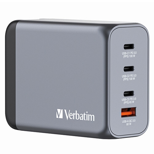 バーベイタム 200W PD急速充電対応 GaNチャージャー 4ポート 32204 1個/台（ご注文単位1台）【直送品】