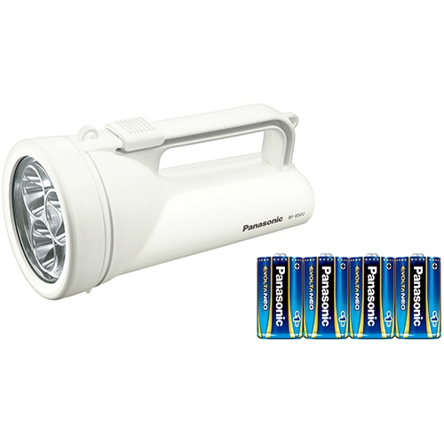 パナソニック ワイドパワーLED強力ライト 乾電池エボルタNEO単1形4本付 ホワイト BF-BS02K-W 1個（ご注文単位1個）【直送品】