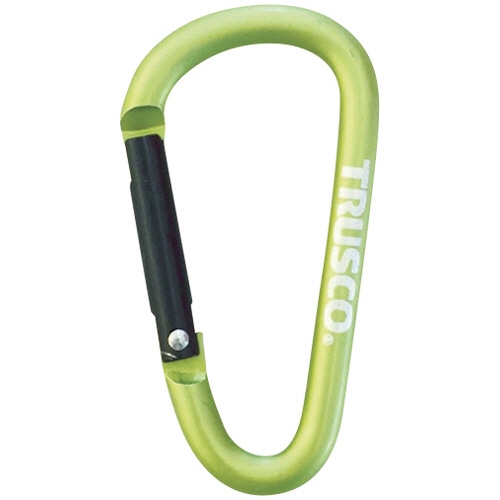 TRUSCO カラビナ 線径5×50mm D型 グリーン TKN550GN 1個(ご注文単位1個)【直送品】