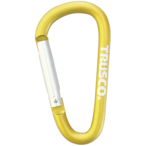 TRUSCO カラビナ 線径5×50mm D型 ゴールド TKN550GO 1個(ご注文単位1個)【直送品】