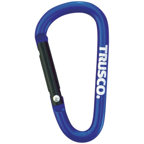 TRUSCO カラビナ 線径5×50mm D型 ブルー TKN550BL 1個(ご注文単位1個)【直送品】