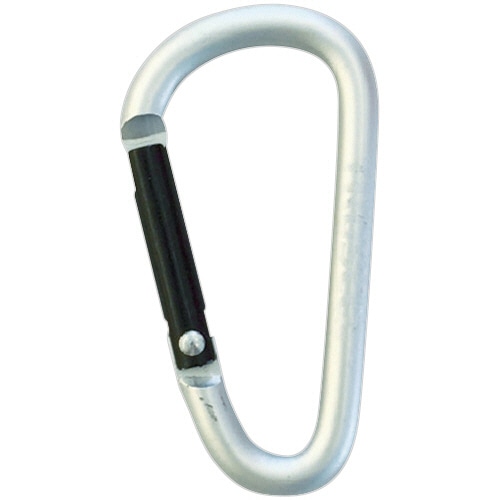 TRUSCO カラビナ 線径5×50mm D型 シルバー TKN550SV 1個(ご注文単位1個)【直送品】