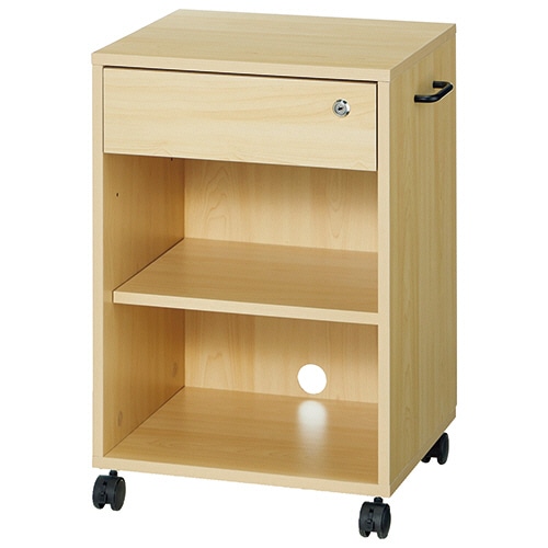 アスカ 木製ワゴン 引き出し付 木目 HWG01WD 1台（ご注文単位1台）【直送品】