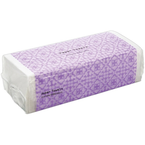 TANOSEE ペーパータオル(エコノミー) 200枚/パック 1セット(5パック)/セット（ご注文単位1セット）【直送品】