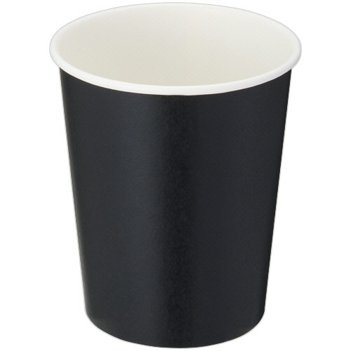 TANOSEE 紙コップ ブラック 205mL(7オンス) 1セット(400個:80個×5パック)/セット（ご注文単位1セット）【直送品】
