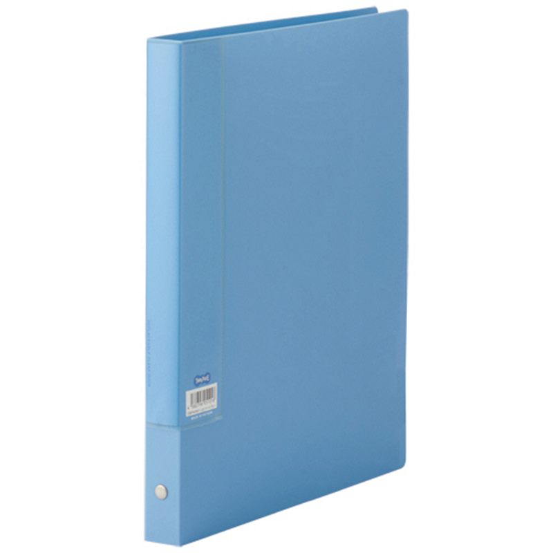 TANOSEE クリヤーブック ポケット交換タイプ/OBP配合 A4タテ 15ポケット付属 ライトブルー 1冊（ご注文単位1冊）【直送品】