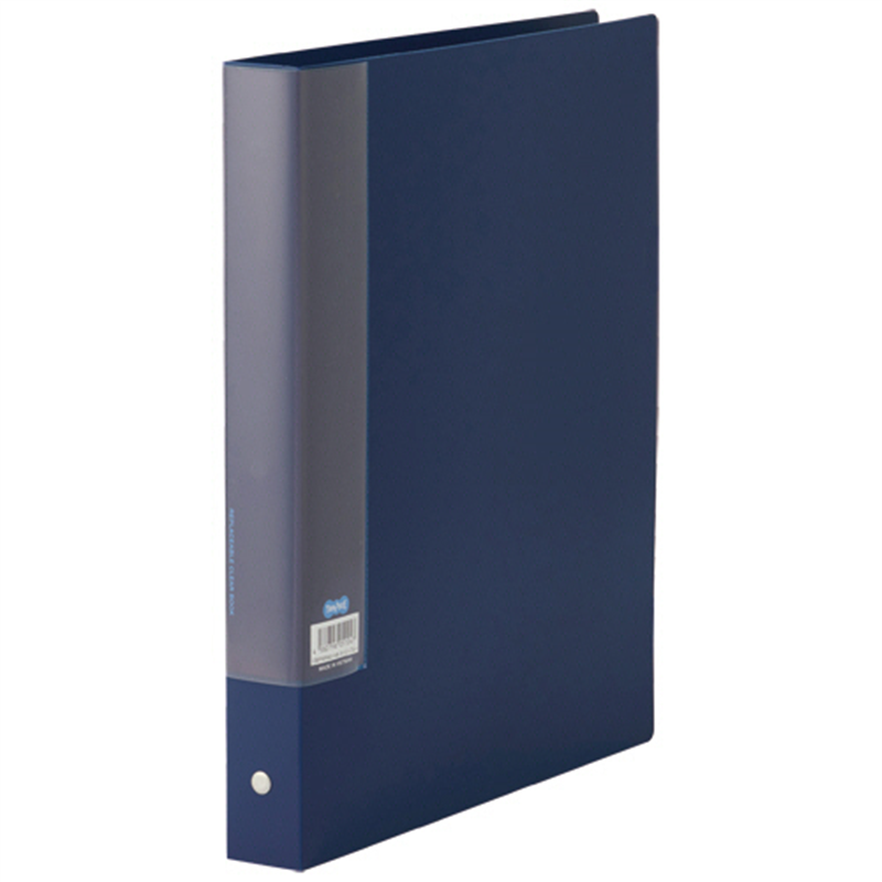 TANOSEE クリヤーブック ポケット交換タイプ/OBP配合 A4タテ 25ポケット付属 ネイビーブルー 6冊/1セット（ご注文単位1セット）【直送品】