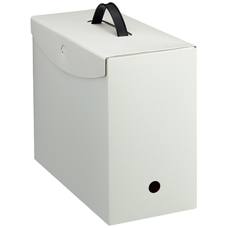 ライオン事務器 ボックスファイル スマフィ A4 フタ・取っ手付き 背幅152mm ライトグレー BF-42S 1個（ご注文単位1個）【直送品】