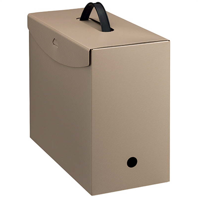 ライオン事務器 ボックスファイル スマフィ A4 フタ・取っ手付き 背幅152mm ベージュ BF-42S 1個（ご注文単位1個）【直送品】