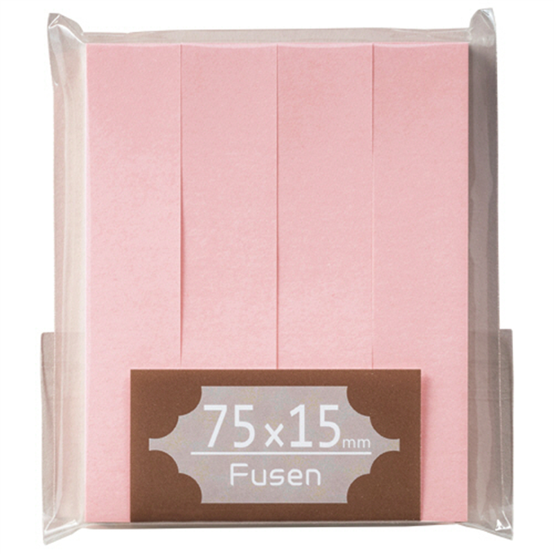 TANOSEE ふせん 75×15mm ピンク 4冊/パック（ご注文単位1パック）【直送品】