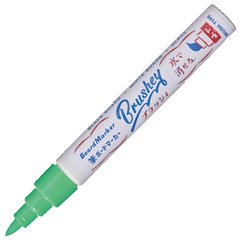 レイメイ藤井 筆ボードマーカー ブラッシィ グリーン LBM1347M 1本（ご注文単位1本）【直送品】