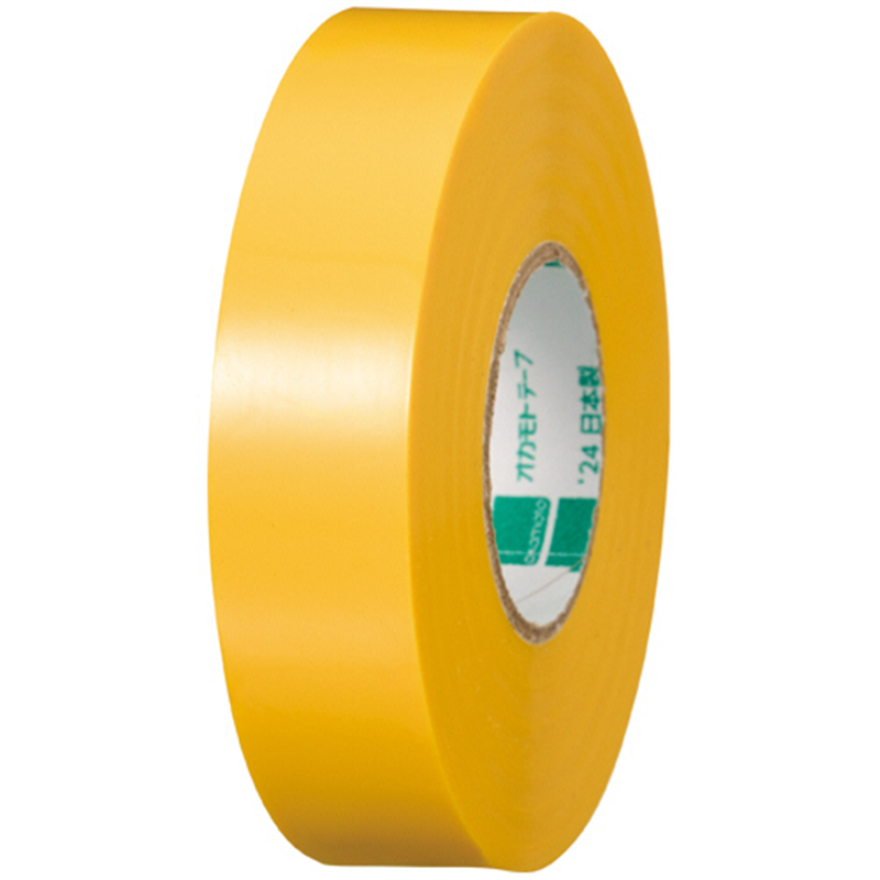 オカモト ビニールテープ No.471 19mm×20m 黄 1巻（ご注文単位1巻）【直送品】