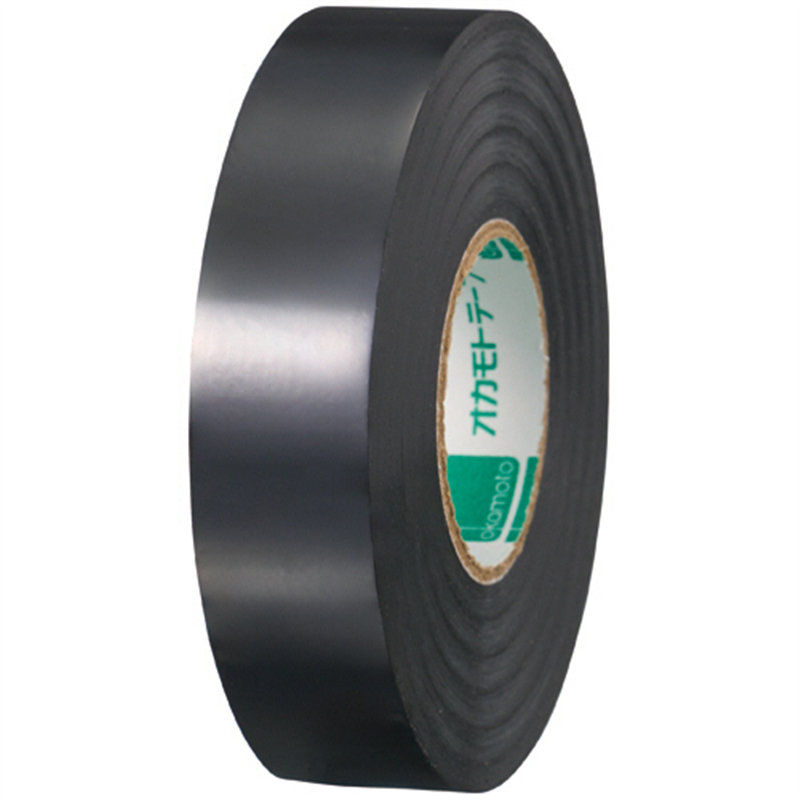 オカモト ビニールテープ No.471 19mm×20m 黒 1巻（ご注文単位1巻）【直送品】