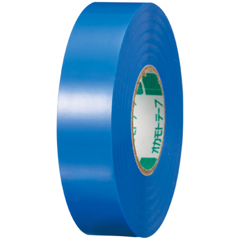 オカモト ビニールテープ No.471 19mm×20m 青 1巻（ご注文単位1巻）【直送品】