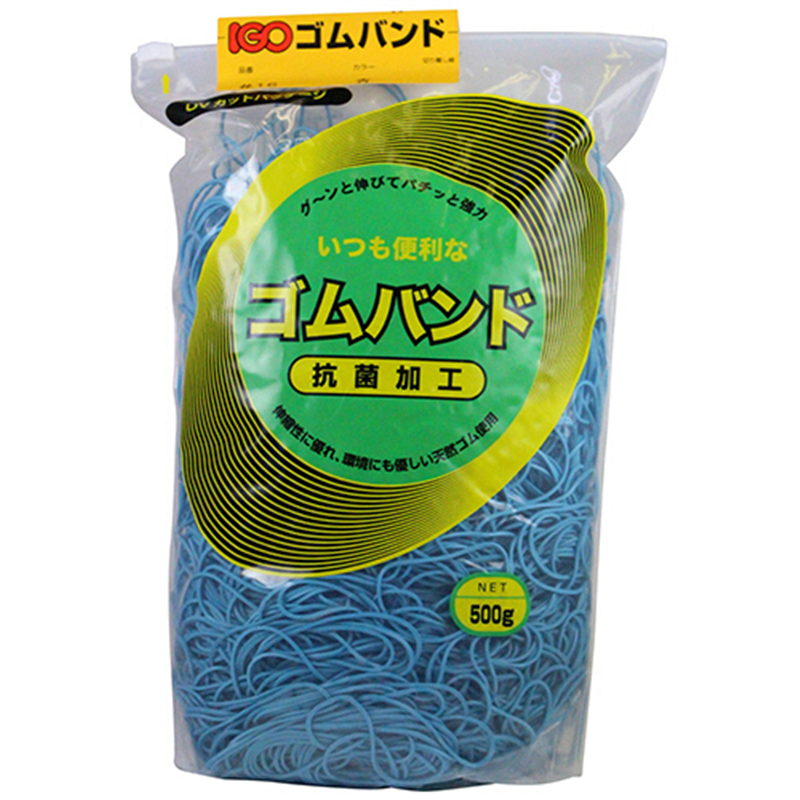 アイ・ジー・オー ゴムバンド #16 青 500g RB16-1G-BL 1袋（ご注文単位1袋）【直送品】